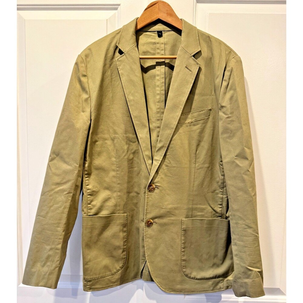 J.CREW Men's Green Cotton Twill Slim Fit Two-Button Blazer 40 GZ010 SP17